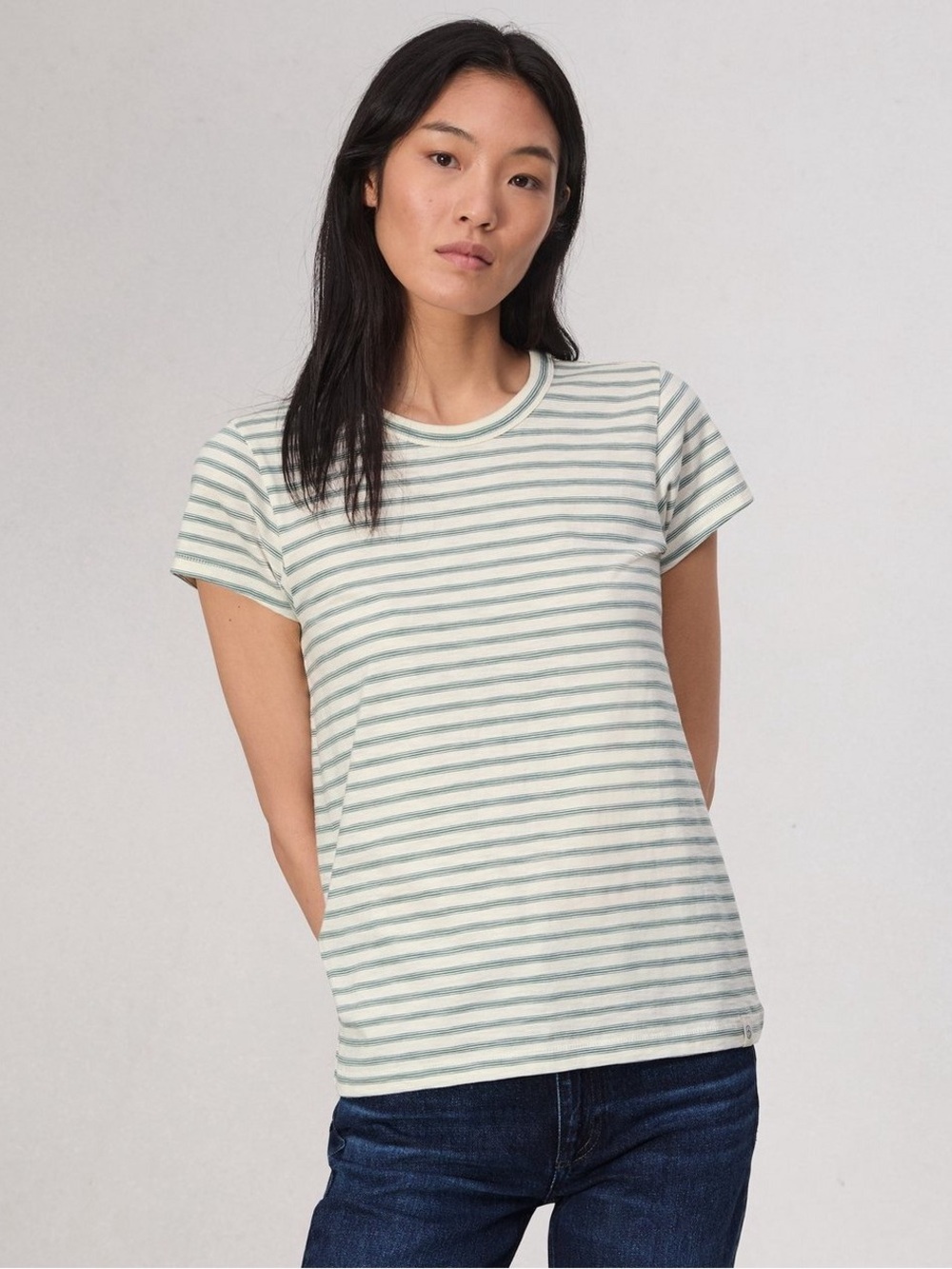 Rag & Bone The Slub Striped Tee Designer 100% Pima Cotton Shirt Women’s Size XXS